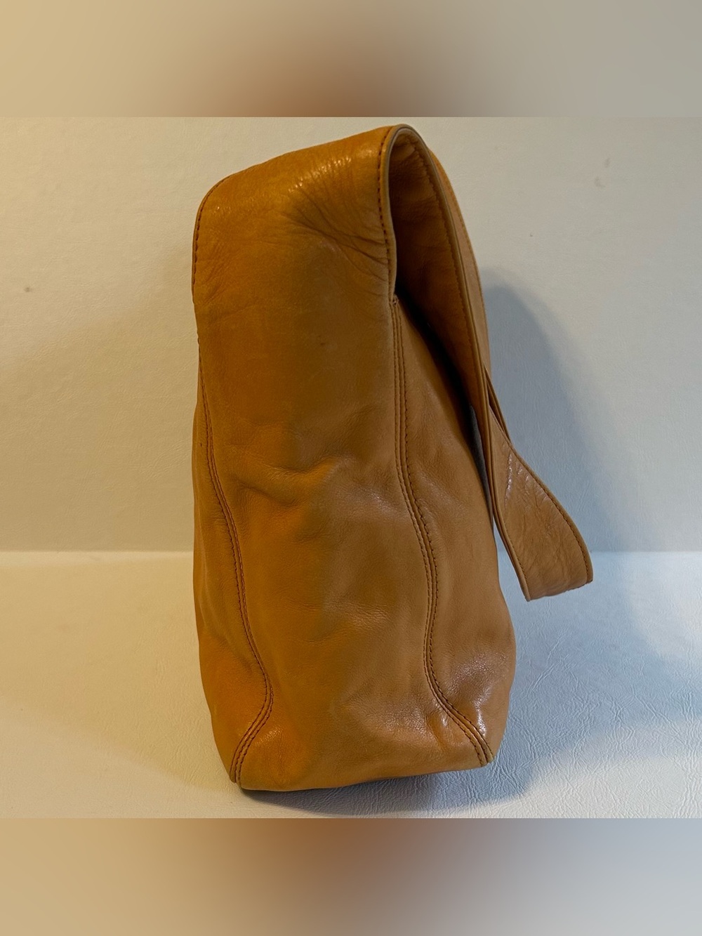 Chanel CC Stitch Mustard Orange Lambskin Shoulder Bag - Picture 3 of 6